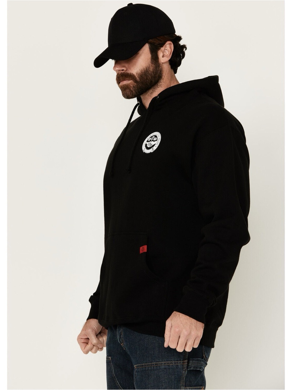 Trolls Black Pullover Hoodie with White Chest Emblem